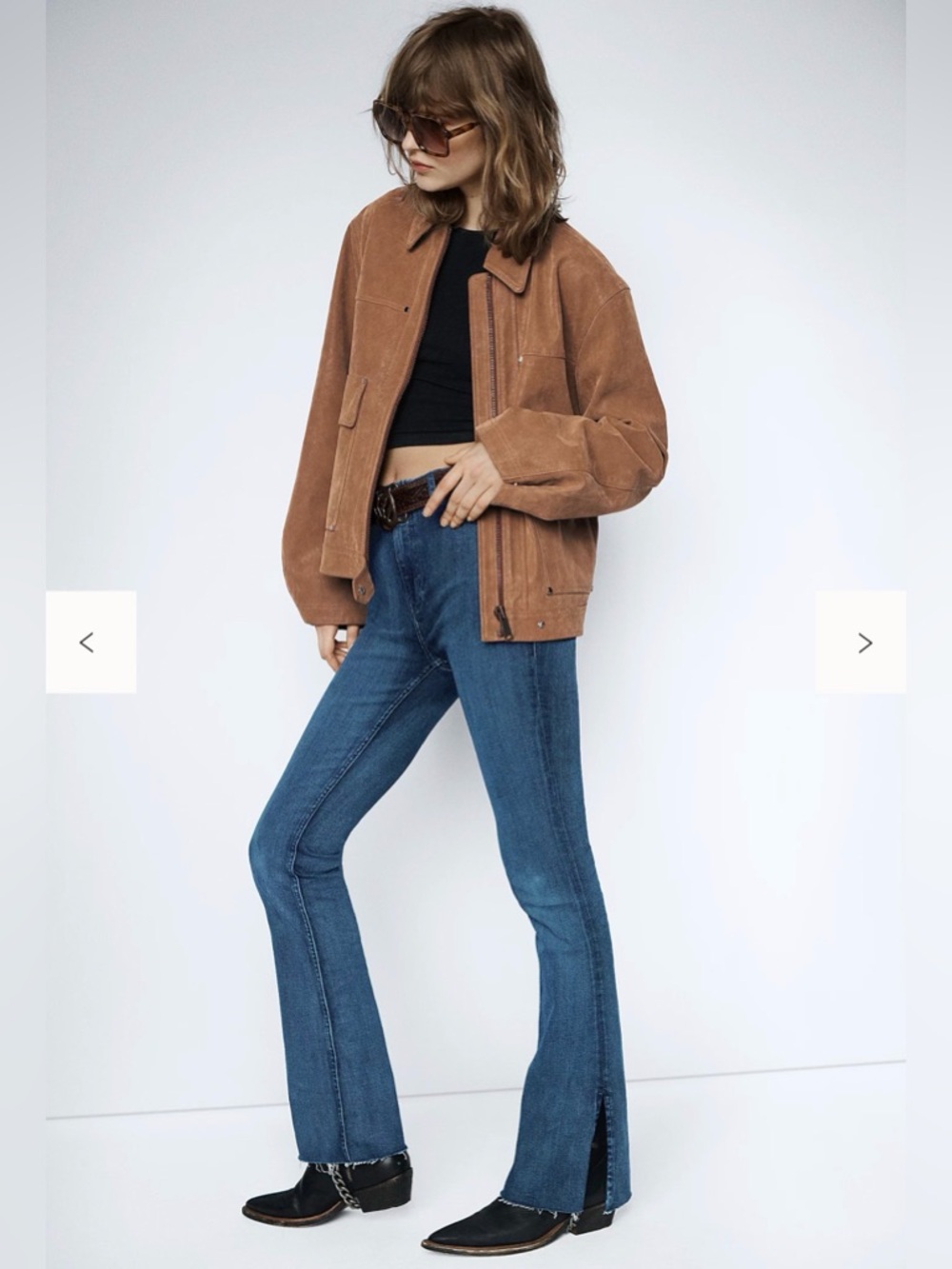 Free People We The Free Level Up Slit Slim Flare Jeans - Picture 3 of 8